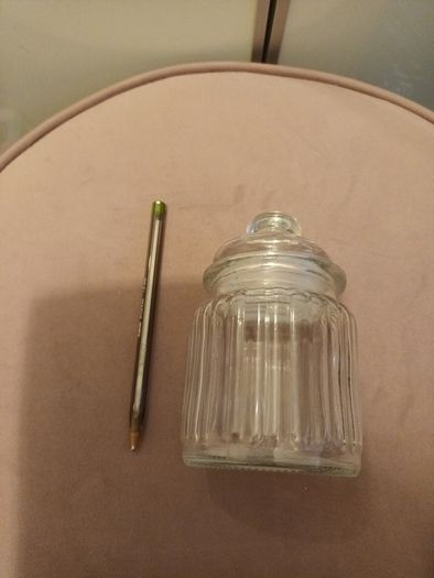 Mini glass storage jar