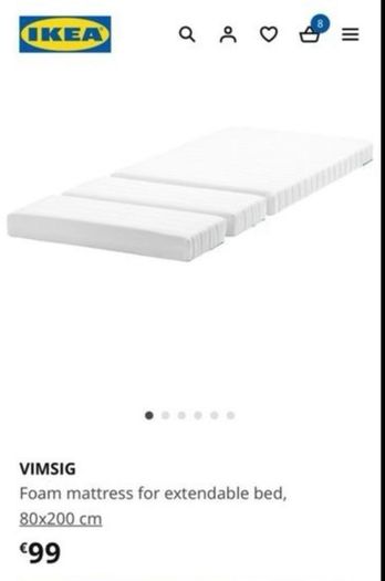 Selling IKEA extendable bed, mattress and duvet