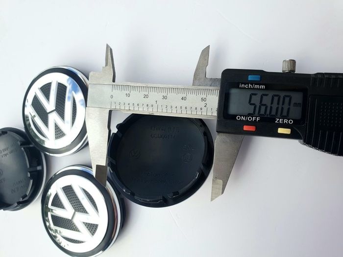 Set/4 x NEW STYLE 56mm VW wheel caps Volkswagen cap hub  6CD601171