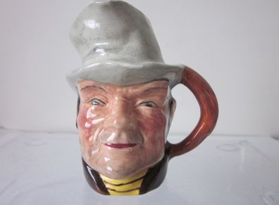RIDGWAY Sterling Pottery Miniture Character Toby Jug Bill Sykes c. 1950s