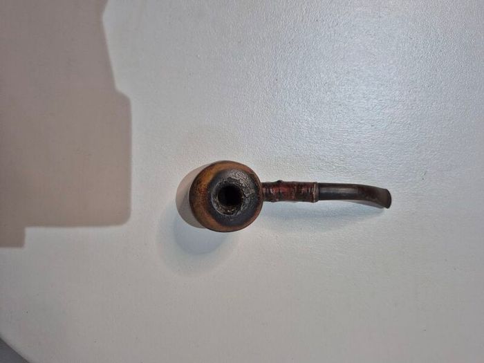 Vintage Estate Pipe Collection with Solid Wood Display Rack