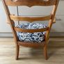 Vintage wooden armchair with cushion Image 4