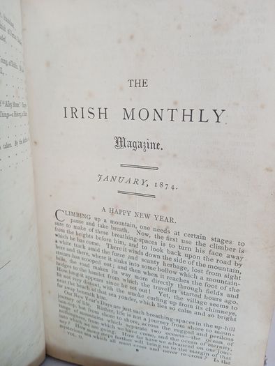 The Irish Monthly Magazine: (''Catholic Ireland'') Volume the First, July to December, 1873 Edited by Rev. Matthew Russell (PT173)