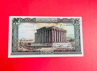 Lebanon  50  LIVRES  1988 Pick 65  ( Uncirculated )