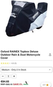Motorbike/scooter rain cover medium