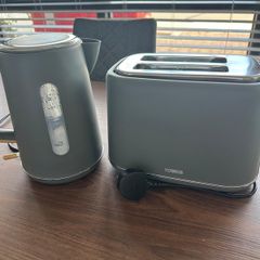 Tower Grey Toaster and Kettle Set