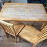Wooden dining table with 2 chairs - FREE Image 3