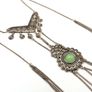 DesignSix London Statement Stone Necklace Large Shiny Silver Curb Chain New With Tags Image 2