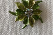 Brooch - Enamel and Crystal