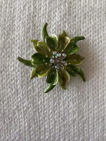 Brooch - Enamel and Crystal