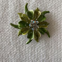 Brooch - Enamel and Crystal