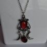 Gothic Triple Moon Goddess Pendant Necklace Image 7