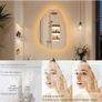 Bathroom Mirror with LED Lights: 550x770mm Asymmetrical Wall Mirror with Dimmable 3 Colour Image 2