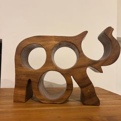 Elephant Solid Wood Wine Holder