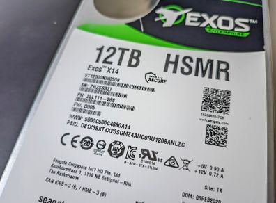 Broken 12 TB Seagate Exos X14 Hard Drive HDD