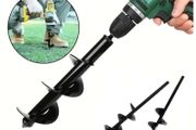 Garden Auger Spiral Drill Bit With 3/8" Hex Drive Drill Planting Hole Digger Tool Loose Soil Drill Bit Accessories