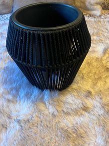Black plant basket