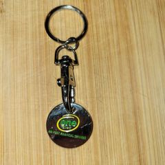 trolley coin key ring