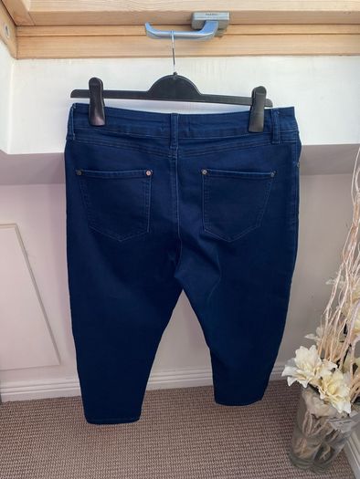 No2moro Premium Dark Blue Wash Stretch Denim Jeans UK 16