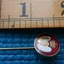 Vintage English Gold Tone Enamel Blood Donor Stick Pin Brooch Twin Hearts Crown Windsor Image 5
