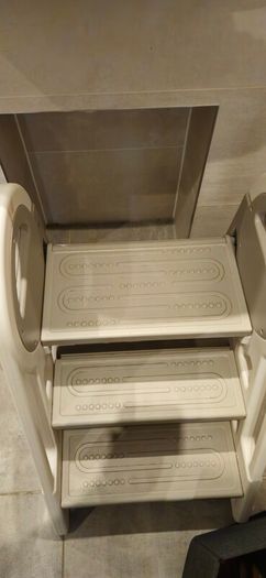 Kid Step Stool Plastic Toddler Step Stool for Kids Three Step Standing Tower for Kitchen Bathroom