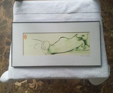 Reclining nude print