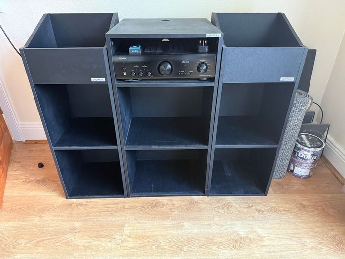 Glorious vinyl record and hi-fi storage units