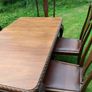 Mid century Solid Mahogany Dining Table and Chairs. Image 6