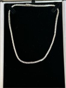 Brand New 925 Sterling Silver Tennis Necklace