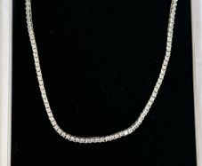 Brand New 925 Sterling Silver Tennis Necklace