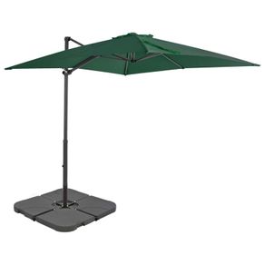 Outdoor Umbrella with Portable Base Green