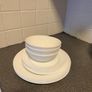 IKEA White Dinnerware Set + Cutlery Image 3