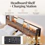 King Size Bed Frame with Ergonomic Storage Headboa Image 3