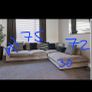 l shaped corner sofa grey Image 2