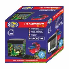 Aqua Nova Aquarium Set NT-19 Black 19L LED Light And Filter