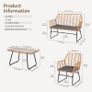 4 Piece PE Rattan Set Garden Balcony Furniture Image 2