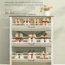 Vintage 3 Door Shoe Storage Cabinet Freestanding 18-24 Pairs Image 2