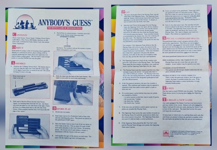 Vintage Anybodys Guess (1990's) Game