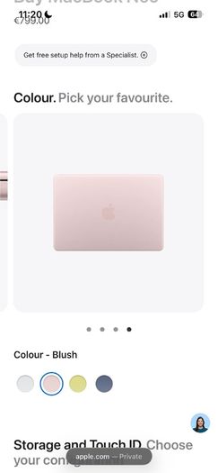 blush pink macbook neo