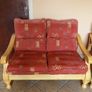 Pine two-seater sofa and Matching Armchair Image 2