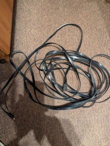 Extra long flat HDMI cable