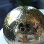 Rare Vintage 1950s Pygmalion Globe Powder Compact, Gilt World Map, Original Sifter and Puffer. Unused Condition. Image 2
