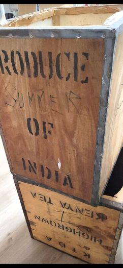vintage tea chest x3