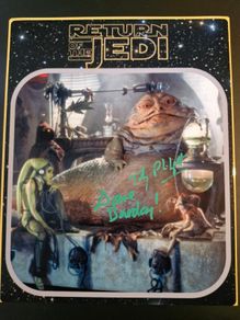 Jabba the Hutt double signed 8x10