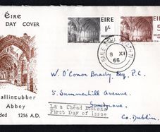 1966 Ireland Ballintubber Abbey Commemorative Stamps Illustrated First Day Cover (FDC)