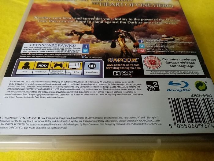 Dragon s Dogma PlayStation 3 Ps3 Games Original