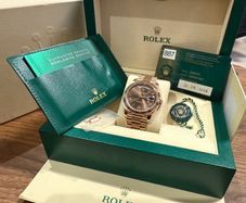 Rolex Day Date 40 Chocolate Roman Dial