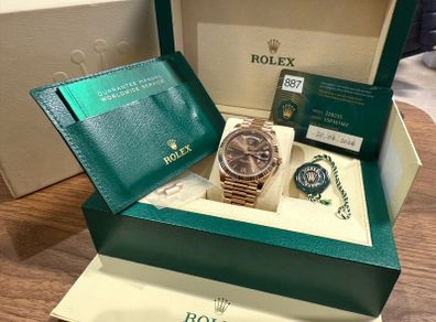 Rolex Day Date 40 Chocolate Roman Dial