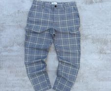 Grey slim fit cropped trousers