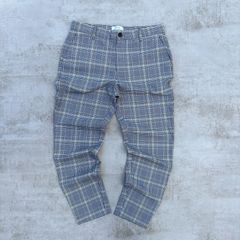 Grey slim fit cropped trousers